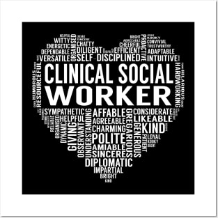 Clinical Social Worker Heart Posters and Art